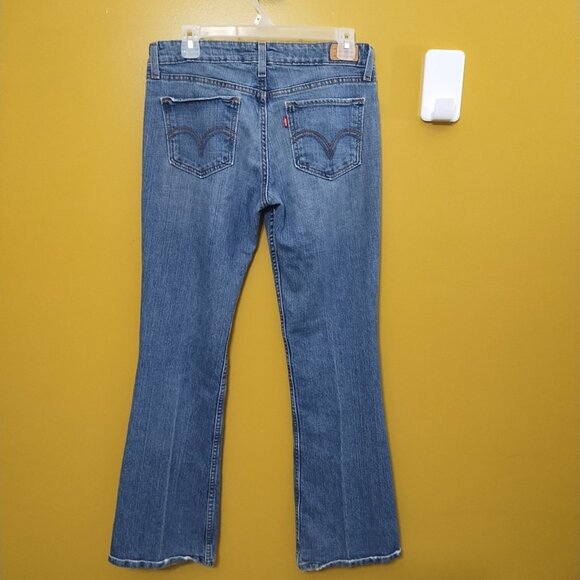VTG Levi's 518 Super Low Rise Bootcut Jeans Size 7 Red Label Juniors Y2K - Picture 3 of 6